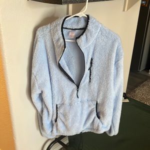 Fuzzy blue sweatshirt
